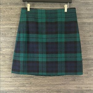 Plaid Green and Blue Women's Skirt
